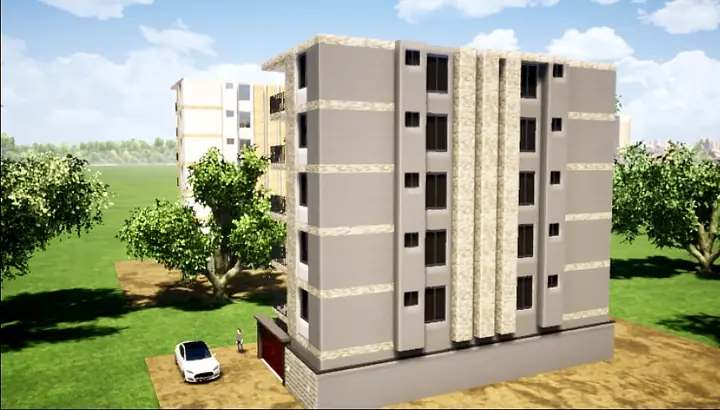 Visuel 3D — projet d’immeuble, vue 2