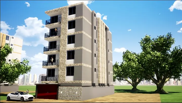 Visuel 3D — projet d’immeuble, vue 3